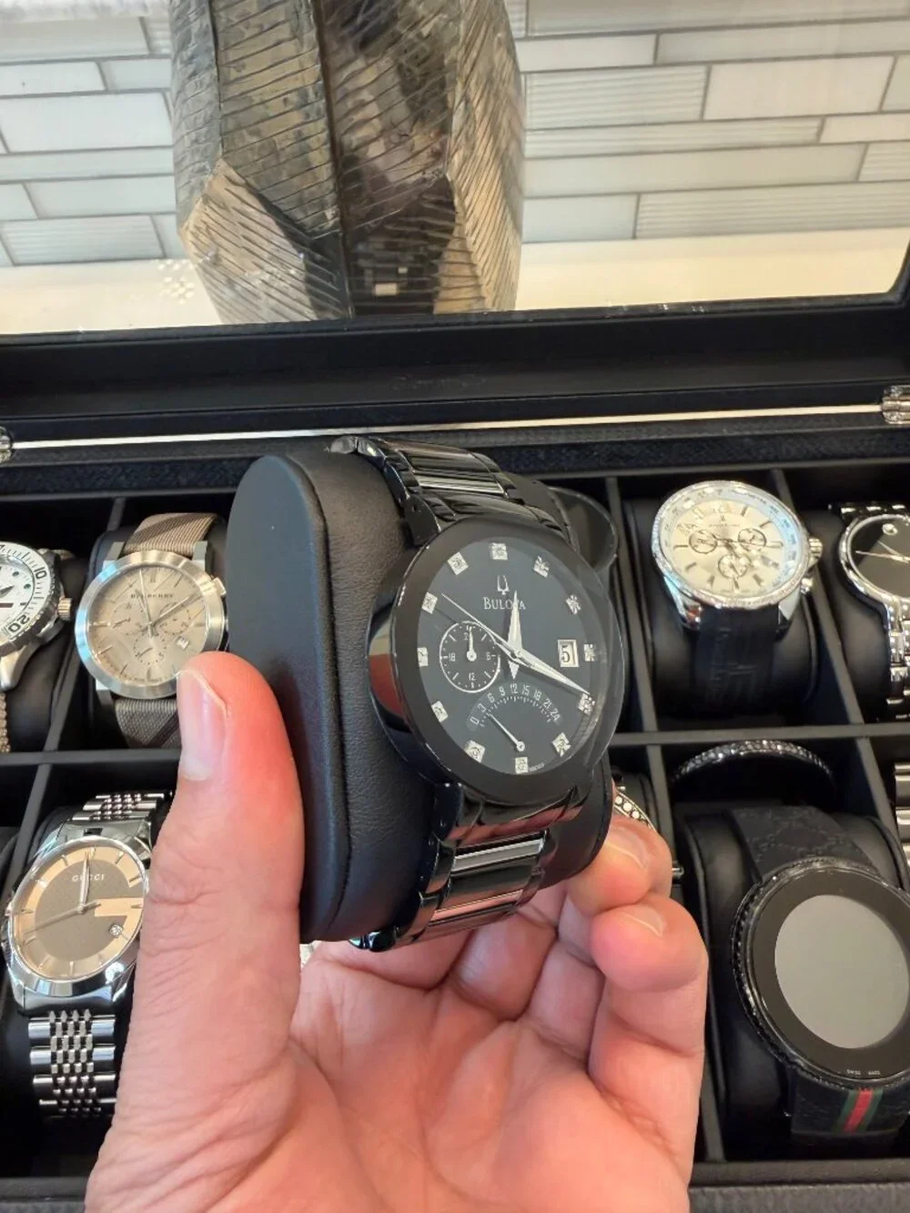 Bulova Precisionist Watch | Black Stainless Steel